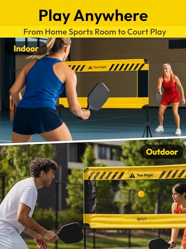 A11N SPORTS Portable Pickleball Dink Net with Wheels – Ideal Pickleball Trainer Practice for Indoor/Outdoor Dink, Drop, Chop & Control Drills, Includes Carrying Bag