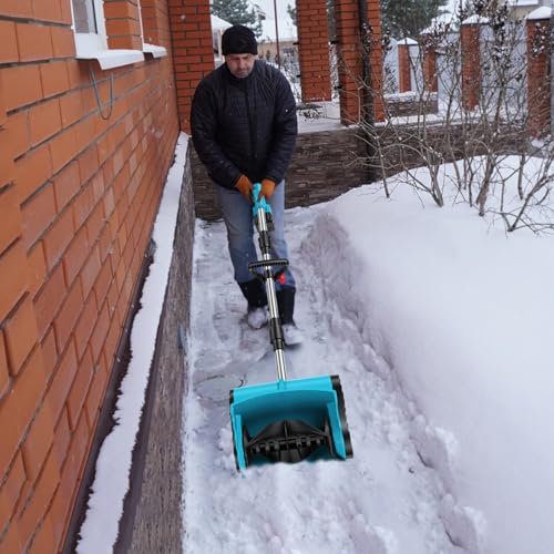 800W Electric Snow Shovel Cordless, Lightweight Foldable Snow Remover with Safety Lock, Ideal for Decks Walkway Stairs Winter Cleaning