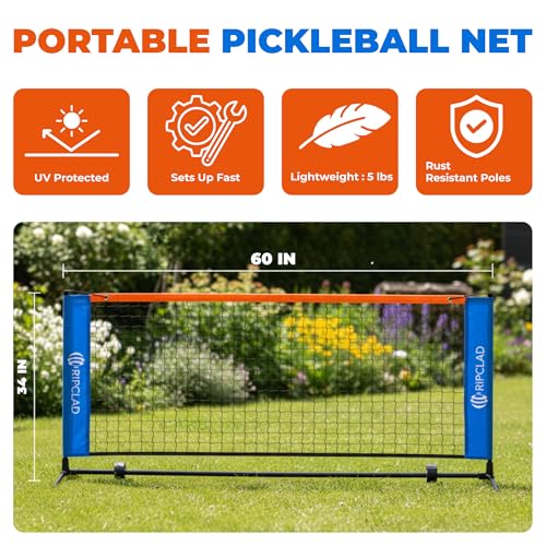 5ft Mini Pickleball Net Portable Outdoor & Indoor, Small Pickleball Dink Net for Practice, Easy to Set Up, Lightweight & Durable Design