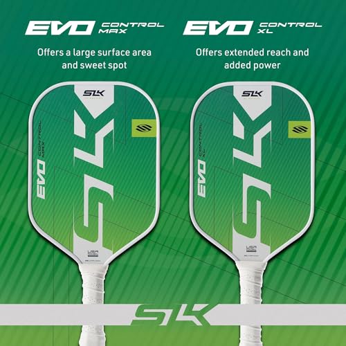 Selkirk Sport SLK Evo Control MAX 2025 Pickleball Paddle | T700 CarbonFusion Carbon Fiber Pickleball Paddles with SpinFlex+ Surface and Rev-Control Polymer Core | Citron