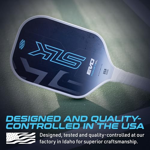 Selkirk Sport SLK Evo Power MAX Pickleball Paddle by Selkirk Sport | G9 Power Carbon Fiber Pickleball Paddle with SpinFlex Surface and Rev-Hybrid Polymer Core | Power Blue Max