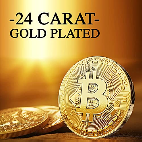 innoGadgets Physical Bitcoin Plated with 24-Carat Gold. A Real Collector‘s Item with Protective case
