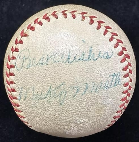 Mickey Mantle Pre-Rookie 1949-51 Single Signed ONL Baseball JSA PSA Beckett - Autographed Baseballs