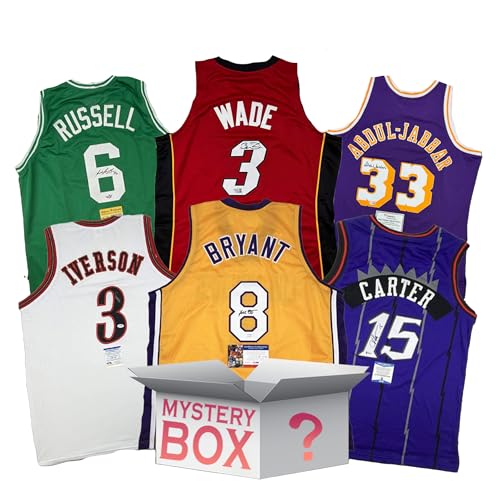 Hall of Famers Autographed/Signed Basketball Jersey Mystery Box with JSA, PSA, Beckett or Fanatics COA