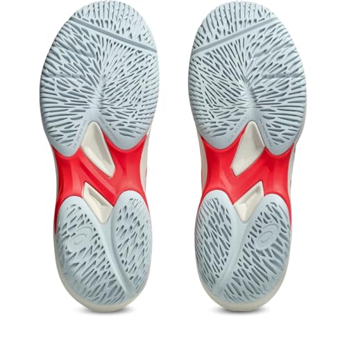 ASICS Women's Game FlyteFoam Pickleball Shoes, 8, Cream/Flash RED