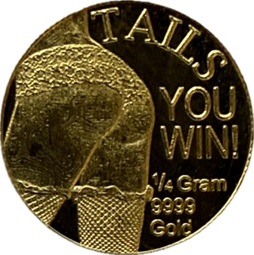 Monarch Precious Metals 1/4 Gram .9999 Fine Gold Round - Adult Novelty - Heads and Tails (Sealed in Capsule)