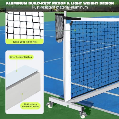 VANCL Portable Pickleball Net 22' Heavy Duty for Indoor & Outdoor USAP ...