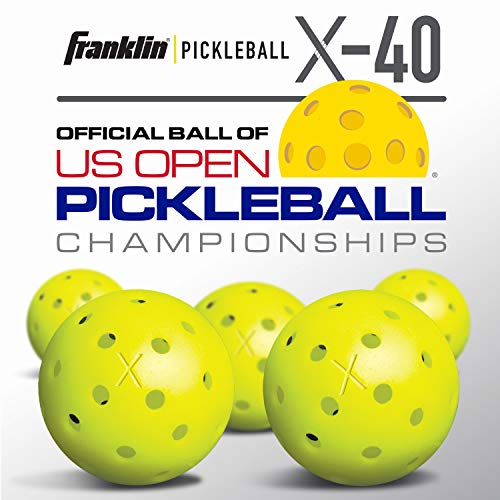 Franklin Sports Wooden Pickleball Paddle + X-40 Pickleball Set - Includes (4) Wooden Paddles and (4) Balls - USA PICKLEBALL APPROVED X-40 BALLS