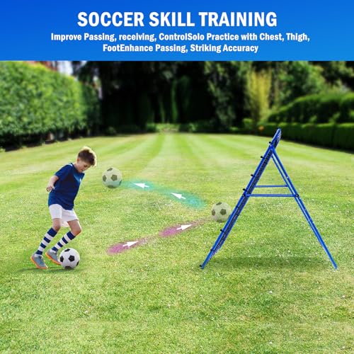 5x4FT Volleyball Baseball Rebounder Net, Softball Rebounder Pitchback Net Quick Adjustments, Quick Adjustments Lacrosse Bounce Back Practice Equipment, Ideal for Outdoor Indoor and Backyard Training