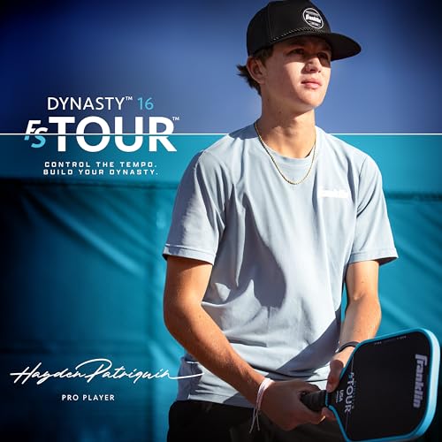 Franklin Sports Pro Pickleball Paddles - FS Tour Series Carbon Fiber Paddles - Official USA Pickleball (USAPA) Approved - Dynasty Pro Player - 16mm Polymer Core - Blue
