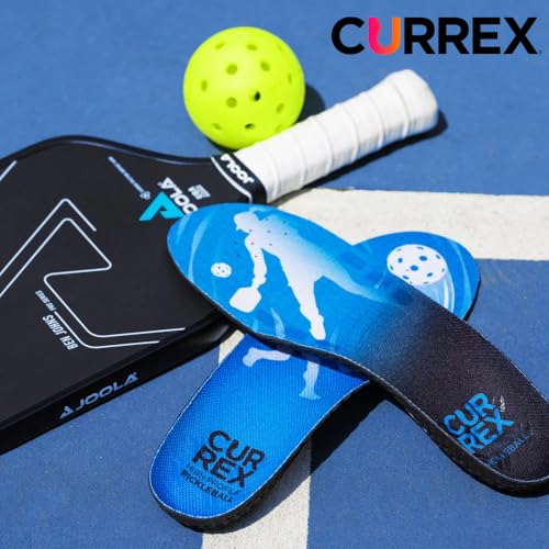 CURREX PICKLEBALLPRO Insoles for Pickleball Shoes – Arch Support Inserts w/Super Grip Surface & Premium Heel Cushioning, Helps Improve Foot Stability – for Men & Women– High Arch, Small
