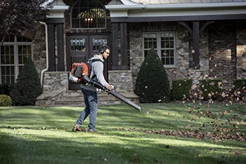 Husqvarna 360BT Gas Leaf Blower, 65.6-cc 3.81-HP 2-Cycle Backpack Leaf Blower with 890-CFM, 232-MPH, 30-N Powerful Clearing Performance and Load-Reducing Harness, Gifts for Men