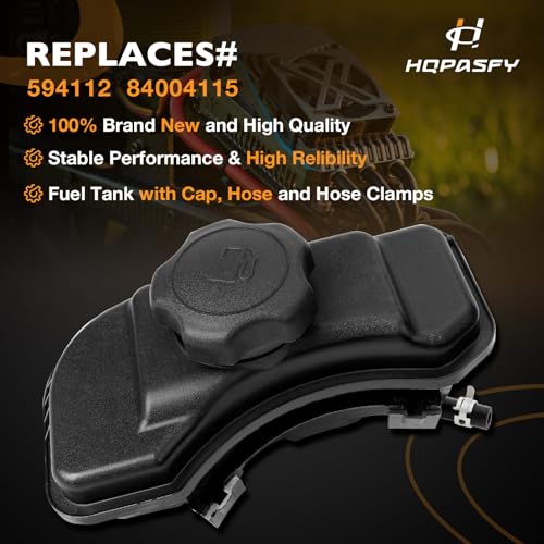 HQPASFY Fuel Gas Tank with Gas Cap Compatible with B&S 594112 Lawn & Garden Equipment Engine Fuel Tank