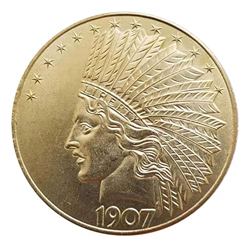 MarshLing Antique Liberty Indian Head Ten-Dollars Coin - Rare Coins Coins for Collectors Uncirculated Morgan Silver Dollars (Gold)