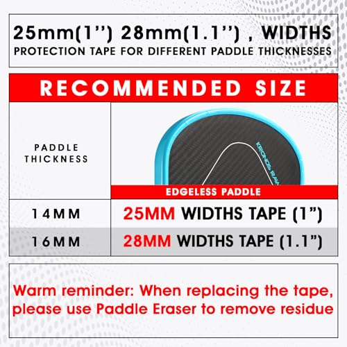 Pickleball Edge Guard Tape Transparent – Clear Edge Tape for Pickleball Paddle - Fit Perfectly Curved Edge - No Wrinkling