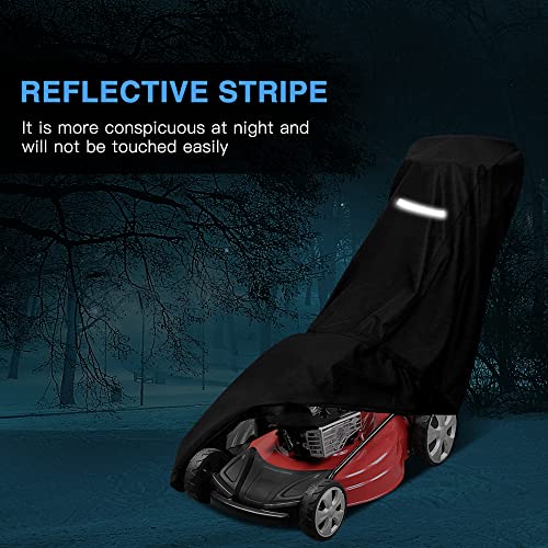 Outdoors Lawn Mower Cover Waterproof Heavy Duty Push Lawn Mower Covers Storage Tear-Resistant, UV Protection Universal Fit with Drawstring & Cover Storage Bag, Waterproof Lawnmower Covers for Outdoor