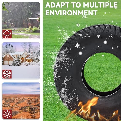 YITAMOTOR 20x10.00-8 Lawn Mower Tires (Set of 2), 4 Ply Tubeless Tractor Turf Tire, 20x10.00x8 Lawnmower Tires Fits Most Lawn & Garden Vehicle, 1190LBS Capacity