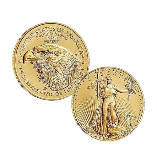 2025 American Gold Eagle 1/10th Ounce Coin .9167 Fine Gold in Black Tetra Holder - Smyrnacoin - Dollar Uncirculated