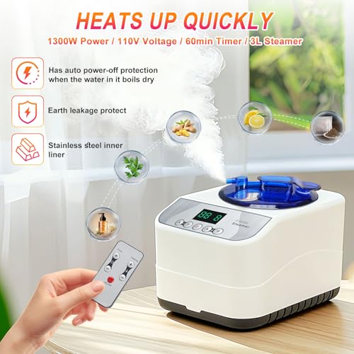 STEECA Portable Infrared Sauna Box for Home, Steam Sauna Tent with 1300W 3L Steamer, Full Body Relaxation for Indoor Use