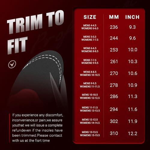 VALSOLE 250+ lbs Plantar Fasciitis High Arch Support Insole for Men Women,Heavy Duty Support Pain Relief Orthotics Insert,Relieve Flat Feet,High Arch,Foot Pain,Standing All Day Boot Work Shoe Insole