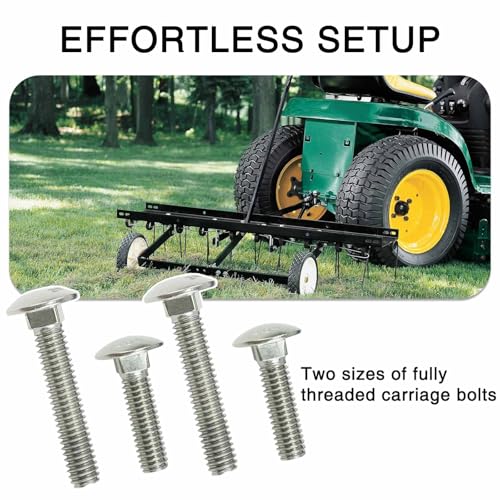 Zero Turn Mower Trailer Tow Hitch 1/4"(6mm) - Heavy Duty Lawn Mower Trailer Hitch 3/4" Hole Center with 2 Types Carriage Bolt Orange