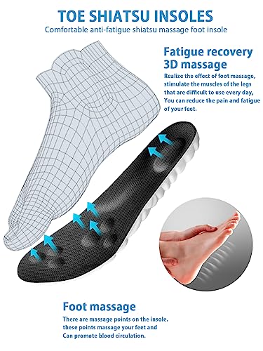 4D Cloud Insoles for Men and Women, Arch Support Insoles, Memory Foam Insoles, Steppers Insoles Shock Absorption and Cushioning Sports Shoe Insoles for Foot & Joint Support (Men 9-11 | Women 11-13)