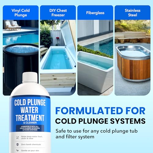 3in1 Natural Cold Plunge Water Treatment - HOCl Formula for Clean, Fresh Water - Cold Plunge Cleaner, Clarifier & Water Stabilizer for Ice Baths - No Harsh Chemicals - Made in USA (32 oz)