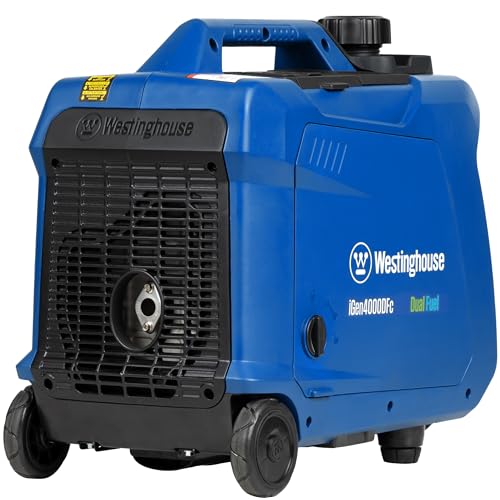 Westinghouse 4000 Peak Watt Super Quiet Dual Fuel Portable Inverter Generator, Remote Electric Start, Gas & Propane Powered, RV Ready, CO Sensor, Parallel Capable