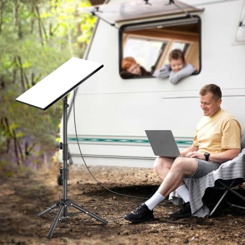 Futrue-Wolker Starlink Mount Gen 3, Starlink Tripod Stand with Mount Adapter, Adjustable Height Starlink Tripod Mount Gen 3, 90° Tilt Angle Adjustment Starlink Antenna Pipe Adapter (Black)