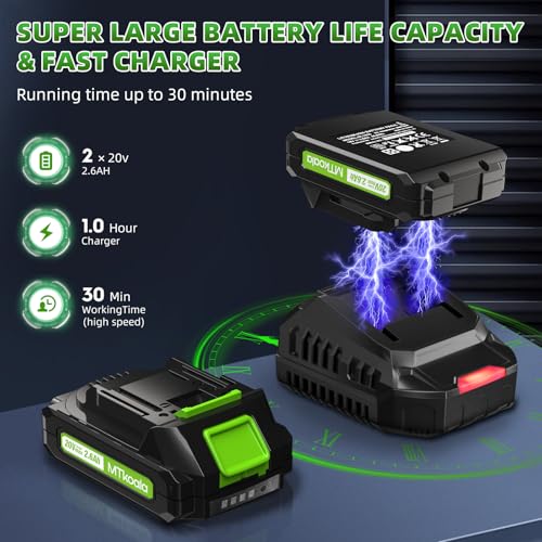 2026 Upgrade Leaf Blower, Leaf Blower Cordless with 2 * 2.6AH Batteries and Fast Charger, 450CFM &150MPH and 2 Speed Mode, Lightweight Electric Leaf Blowers for Lawn,Yard, Leaves, Dust,Snow Care
