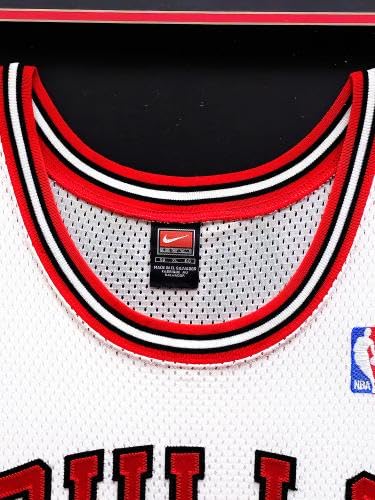 Michael Jordan Autographed Framed Nike Jersey Chicago Bulls "Best Wishes" JSA #YY39497 - Autographed NBA Jerseys