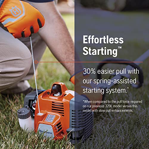 Husqvarna 330LK Gas String Trimmer, 28-cc 2-Cycle, 20-Inch Straight Shaft Gas Weed Eater with Rapid Replace Trimmer Head for Seamless String Reloading, 970545002