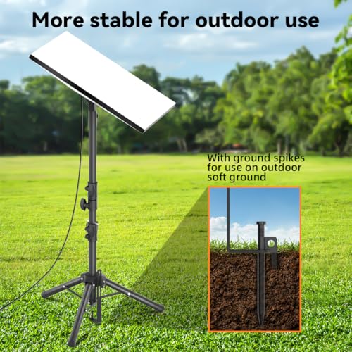Futrue-Wolker Starlink Mount Gen 3, Starlink Tripod Stand with Mount Adapter, Adjustable Height Starlink Tripod Mount Gen 3, 90° Tilt Angle Adjustment Starlink Antenna Pipe Adapter (Black)