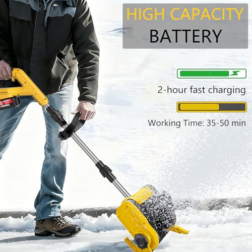Electric Snow Shovel Compatible with Dewalt 20V Battery, 12 inch Electric Snow Blower, Foldable Lightweight Snow Blower Cordless, 20 ft Throwing Distance Power Snow Removal (No Battery)