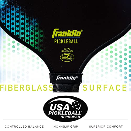 Franklin Sports Pickleball Paddle - X-1000 Polypropylene Core Racket - Official USA Pickleball (USAPA) Approved Paddle - Lightweight Pro Racket - Green - 8mm Thick Core