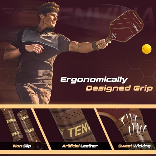 TENVINA Pickle Ball Paddle, 2025 POWERNOVA PRO K29 Aramid and Carbon Textured Fiber Pickleball Paddle, Thermoformed Pickleball Paddle with Larger Sweet Spot, Ultimate Spin and Control for Athlete