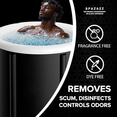Spazazz Radi8 Cold Plunge Cleaner– 3-in-1 Water Treatment Formula for Ice Bath & Cold Plunge Tubs – Removes Scum, Cleans, Controls Odors – Dye Free & Skin Safe - 16 fl oz Bottle