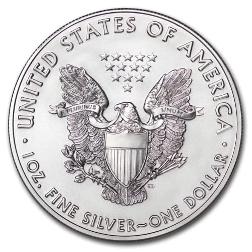 1986-2021 (Random Year) Lot of (5) 1 oz American Silver Eagle Coins Brilliant Uncirculated (Type 1) with Certificates of Authenticity $1 Seller BU