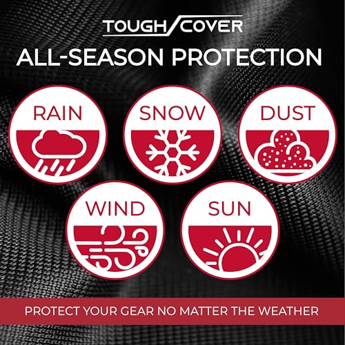 Tough Cover Snow Blower Cover - 600D Marine Grade Fabric, Snowblower Covers Waterproof Outdoor, Heavy Duty Snow Thrower Cover Universal Fit for EGO, Honda, Ariens, Ryobi, Troy Bilt, and PowerSmart