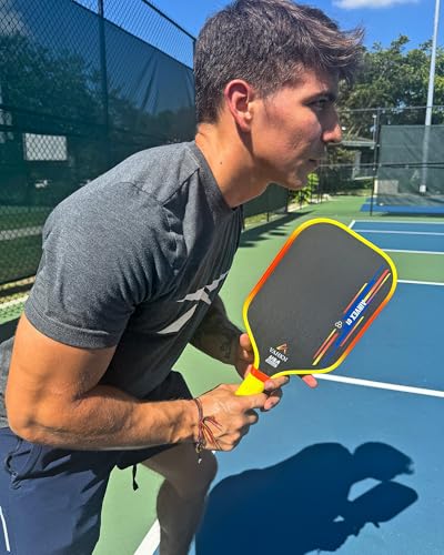 VAHKN Pickleball Paddles - T700 Carbon Fiber Pickleball Paddle - Lightweight & Durable,16mm Polymer Core-High Spin Surface for Power,Precision & Control - for All Skill Levels