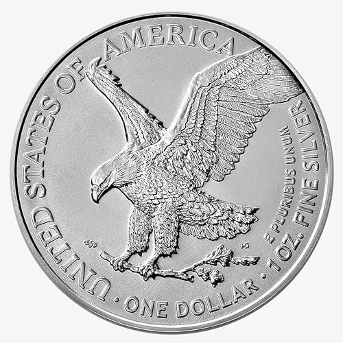 2025 American Silver Eagle .999 Fine Silver in Direct Fit Air Tite with our Smyrnacoin Certificate of Authenticity Dollar Uncirculated US Mint