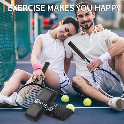COIDEA Tennis Racket Grip Tape, 6 Pack Precut Anti Slip Tennis Grip Tape, Super Absorbent Dry Feel Tennis Grips Overgrip for Tennis, Pickleball, Black