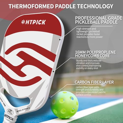 Pickleball Paddles | T700 Carbon Fiber Pickleball Paddle with Aero Throat | Hot-Press Moulding | 16mm Polymer Core | Specifically Engineered for Swing Speed and Manoeuvrability