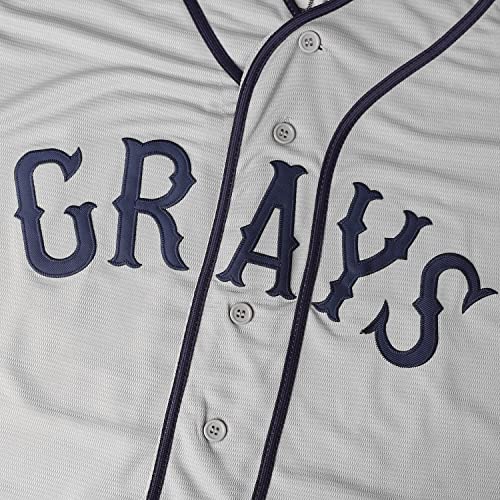 Men's Josh Gibson Jersey,20 Homestead Grays Negro National League Baseball Jersey,Stitched Sports Fan Shirt S-3XL(20 Grey,Small)