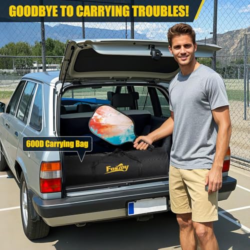 Pickleball Set Net with 4 Paddles, 6FT/11FT/22FT Portable 3-in-1 Pickle Ball Net with Carry Bag, Pickleballs, Designed for All Weather Conditions (3-in-1 Pickleball net with Rackets)