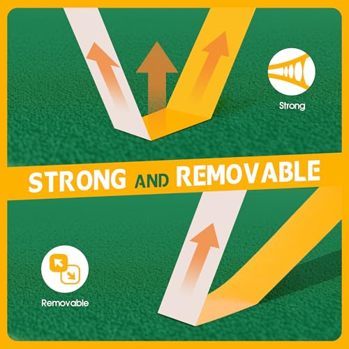 Pickleball Court Tape - 2" x 200 ft Temporary Line Marking Kit, No-Residue Yellow Tape for Easy Application & Removal. Perfect for Driveway, Backyard, Gym & Court Surfaces