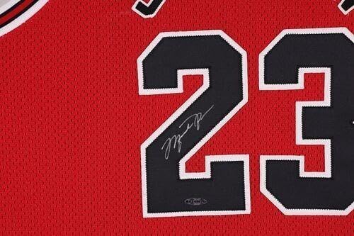 Michael Jordan Autograph Framed Dynasty 3 Jersey Set Uda RARE RARE 110/123 UD - Autographed NBA Jerseys