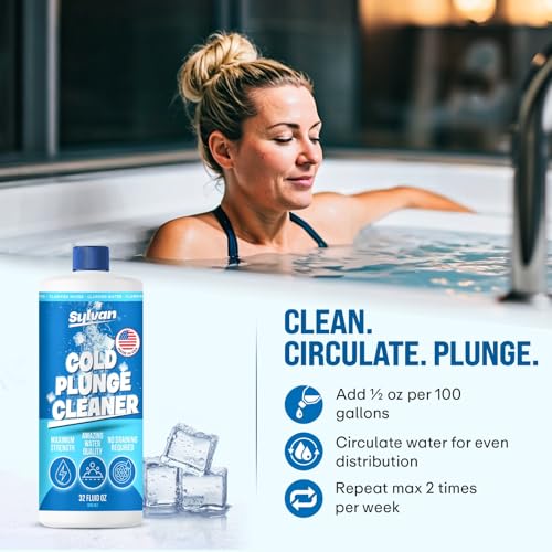 Sylvan Cold Plunge Cleaner | 32 Oz | 50+ Uses | Made in USA | Ice Bath Cleaner | Refines & Refreshes Your Ice Tub