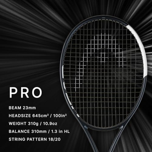 HEAD Speed PRO 2026 Tennis Racquet - Strung Mid Tension with Velocity 16 Gauge String (4 3/8 inches)