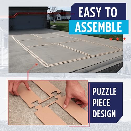 Murray Sporting Goods Premium Pickleball Court Marking Kit | Cardboard Stencil Paint Kit for Driveway, Asphalt or Concrete - Regulation Backyard Pickleball Court Kit
